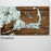 Wood Burnt Map - Cape Cod Bay - Sea Glass - Schmedium