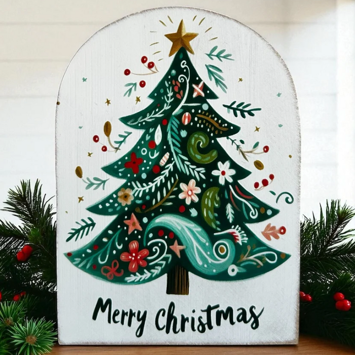 Wood Sign - Christmas Tree - IC