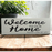 Wood Sign - Welcome To Our Home Leave by 9pm - Hazy Day