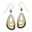 Earrings - 3 Part IR, GP, and Hematite Rings
