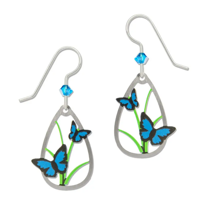 Earrings - Blue Morpho Butterfly