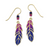 Earrings - Feather in Pinks and Purples - 8077