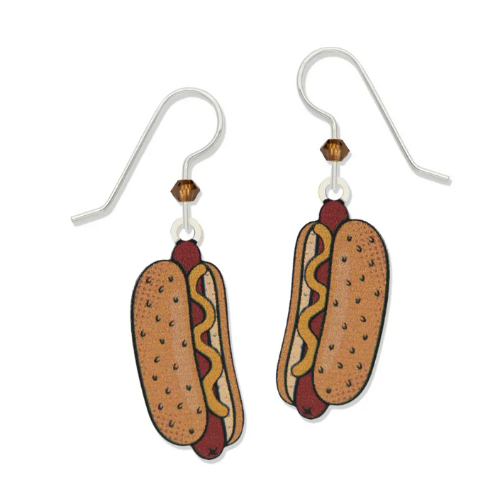 Earrings - Hotdog with Mustard