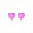 Earrings - Heart Stud - Polished Pink