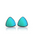 Earrings - Triangle Stud - Frosted Aqua