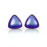 Earrings - Triangle Stud - Frosted Violet