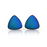 Earrings - Triangle Stud - Frosted Blue