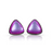 Earrings - Triangle Stud - Polished Pink