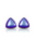Earrings - Triangle Stud - Polished Violet