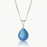 Necklace - Drop Pendant with Frosted Blue Crystal - Extra Small - PEN-020-FB