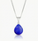 Necklace - Drop Pendant with Frosted Violet Crystal - Extra Small - PEN-020-FV
