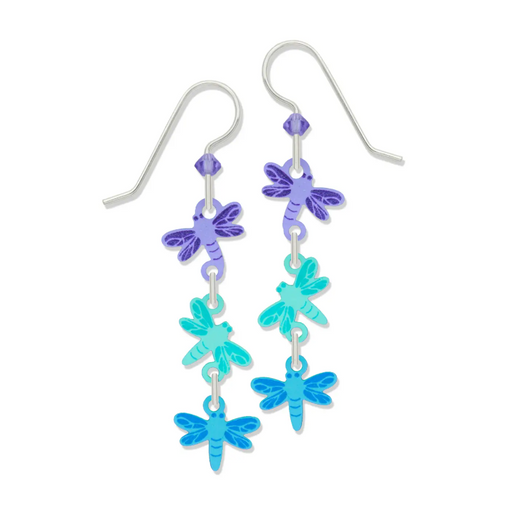 Earrings - Three Part Dragonflies