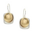 Earrings - Small Dished Square and Disc Wire - MB