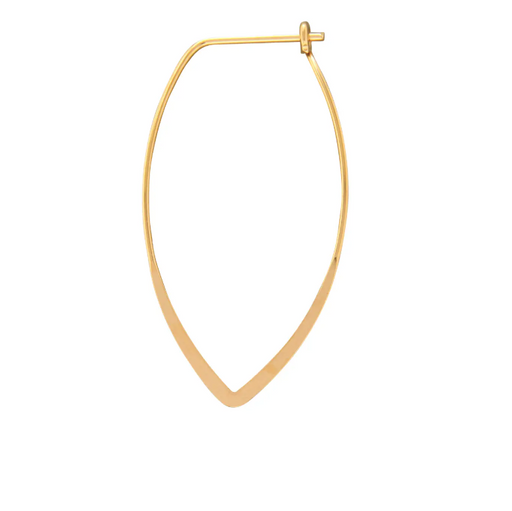 18 Gauge Flat Teardrop Hoops - GF