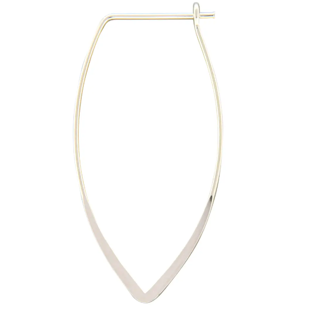 18 Gauge Flat Teardrop Hoops - SS