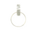Hammered Bar Dangling Circle Post Earring - SS