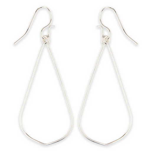 Hammered Teardrop Dangle Earring - SS