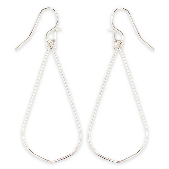 Hammered Teardrop Dangle Earring - SS