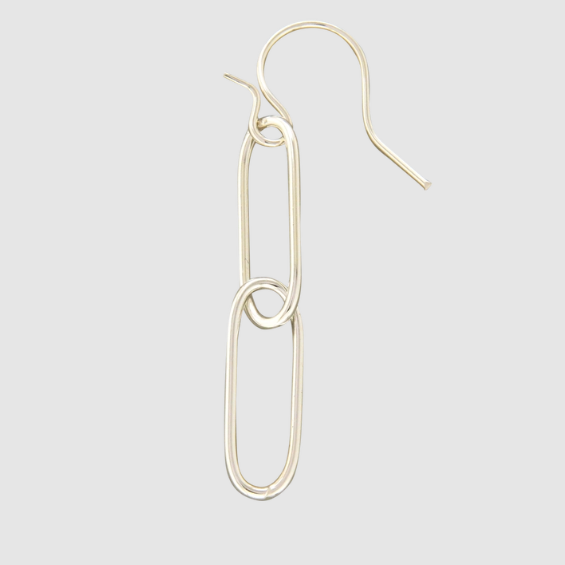 Paperclip Link Earring - SS