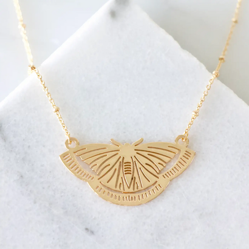 Necklace - Moth Collar - Gold Chain - MB