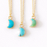 Necklace - Tiny Turquoise Moon Necklace - MB