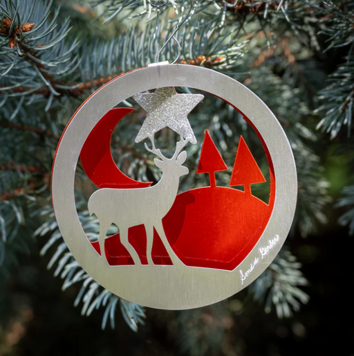 Ornament - Winter Deer Window - HM007 - SGS