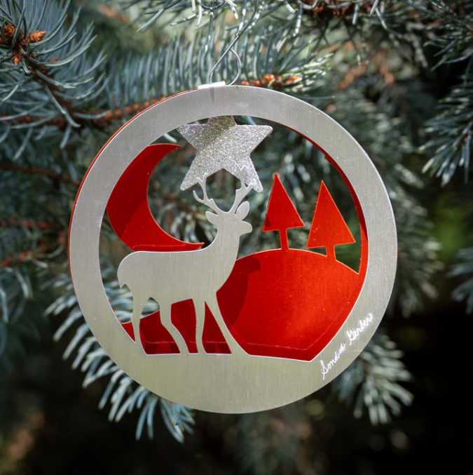 Ornament - Winter Deer Window - HM007 - SGS