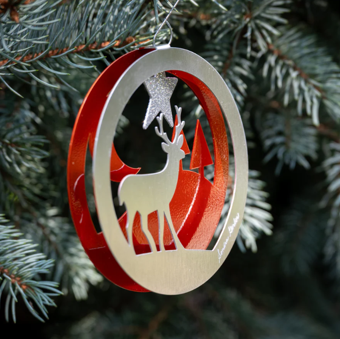 Ornament - Winter Deer Window - HM007 - SGS