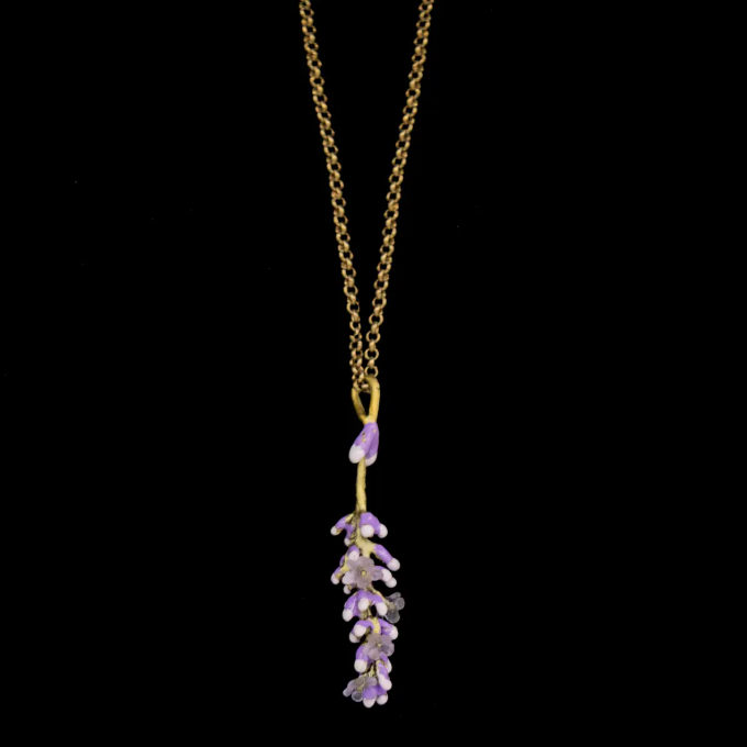 Necklace - Lavender Pendant - 22" Adj.