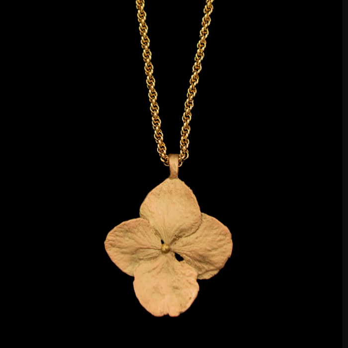 Necklace - Hydrangea Pendant - 18" Adj.