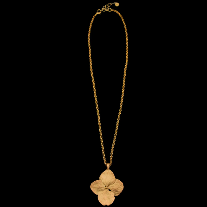 Necklace - Hydrangea Pendant - 18" Adj.