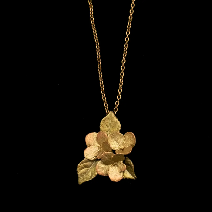 Necklace - Hydrangea Leaf Pendant - 18" Adj.
