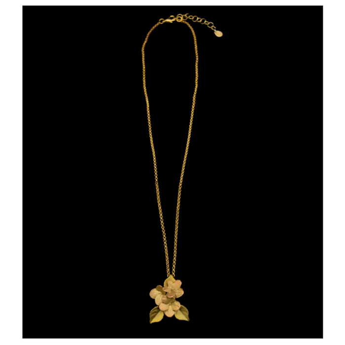 Necklace - Hydrangea Leaf Pendant - 18" Adj.