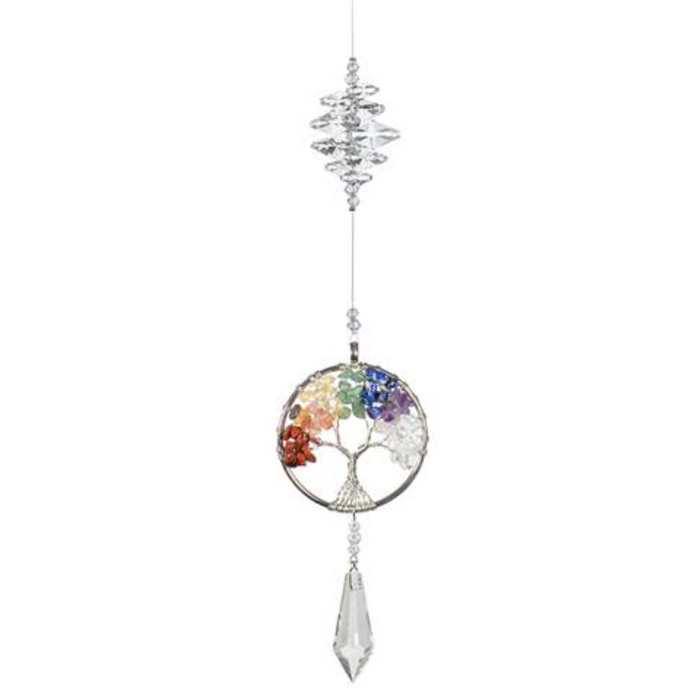 Window Charm - Circle Tree of Life - Clear