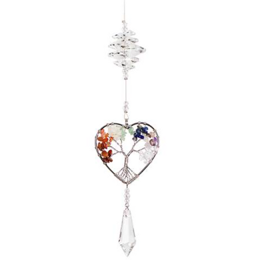 Window Charm - Heart Tree of Life - Clear