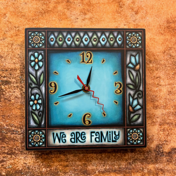 Square Clock - We are Family - N-WAC494