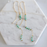 Earrings - Square Gemstone Threader - Amazonite - MB