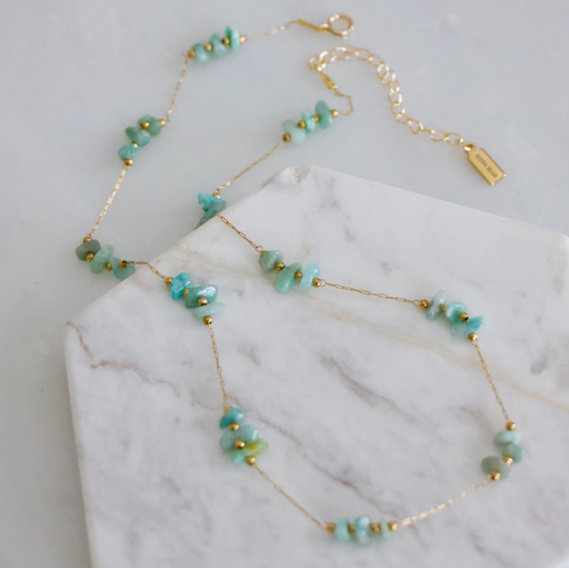 Necklace - Nugget Cluster Gemstone - Amazonite - MB