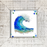 Sea Glass Art - Sea Glass Wave Framed Print - 6x6 - LA