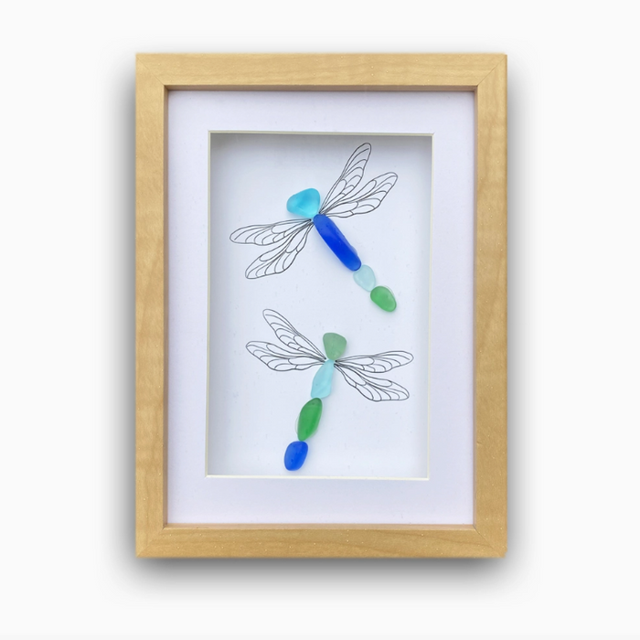 Sea Glass Art - Dragonfly - LA