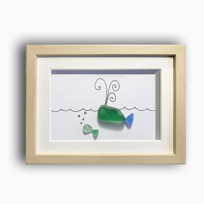 Sea Glass Art - Whale - LA