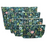 Makeup Bag - Flower Study on Navy - Medium