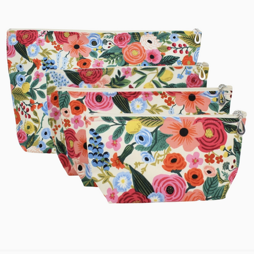 Makeup Bag - Cream Floral - Extra Large