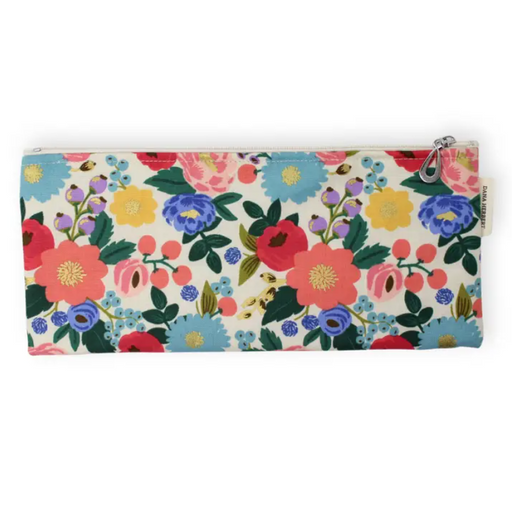 Metallic Brush Pencil Bag - 605 - Vintage Blossom Cream