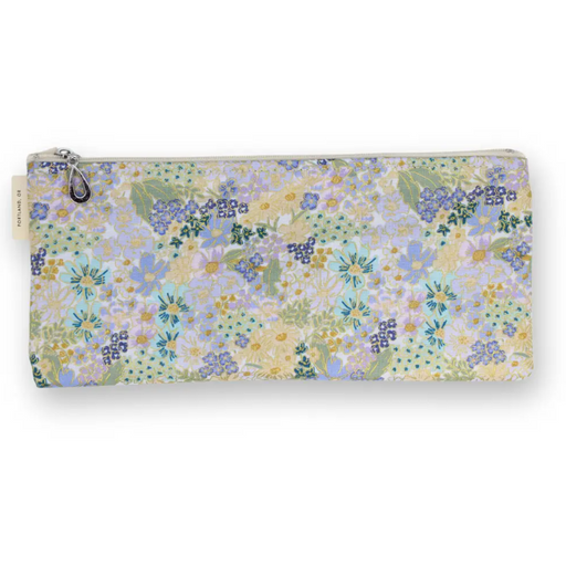 Metallic Brush Pencil Bag - 609 | Metallic Flower Garden Lavender