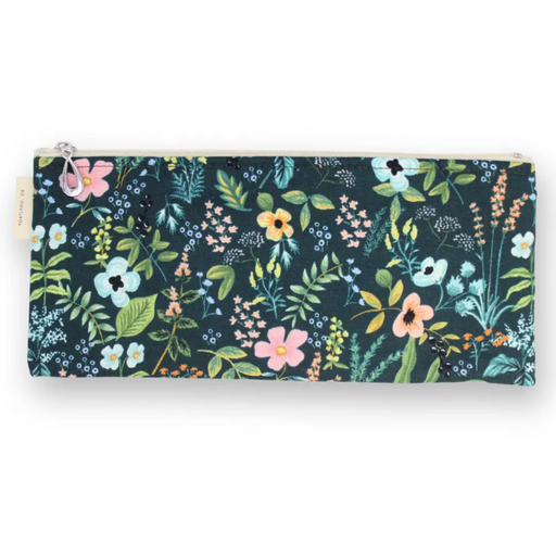 The Brush Pencil Bag - 334 | Flower Study on Navy