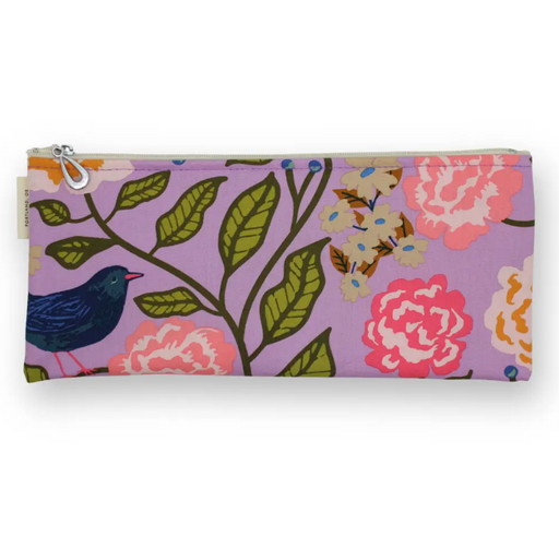 The Brush Pencil Bag - 445 | Birds on Orchid