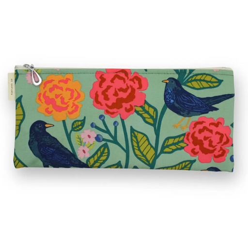 The Brush Pencil Bag - 446 | Birds on Sage