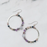 Earrings - Reflections Blue Lace Agate, Amethyst, Crystal Hoop