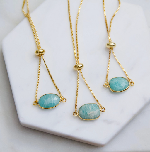 Stone Bracelet - Adjustable - Amazonite